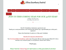 Tablet Screenshot of albionstrawberryfestival.com